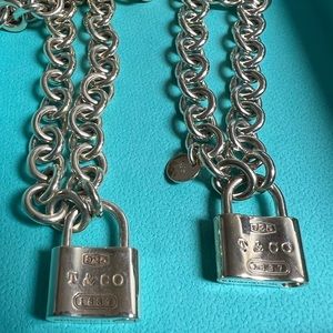 Tiffany & Co. 1837 Lock Necklace and Bracelet (Silver)